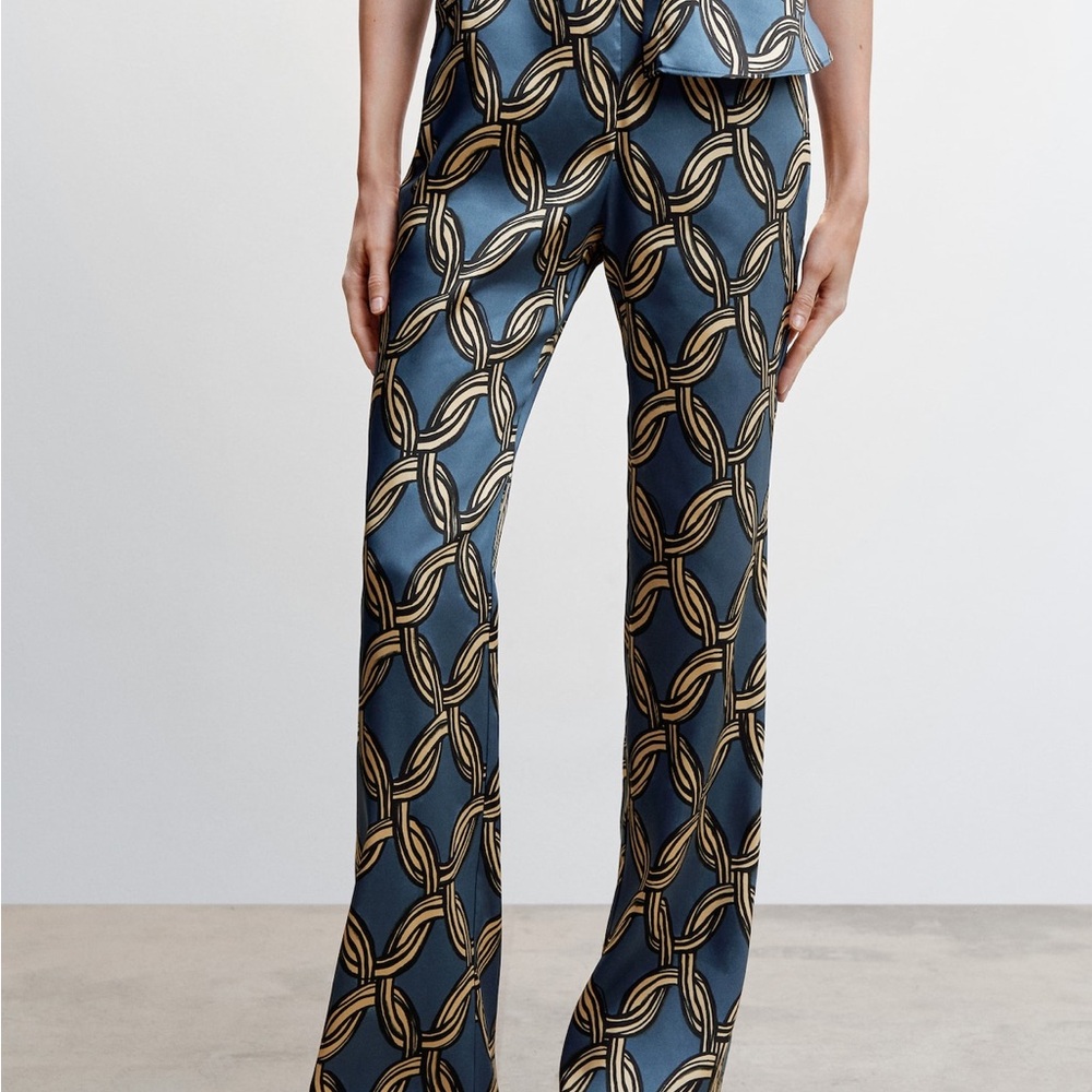 Mango Chain Patterned Pants